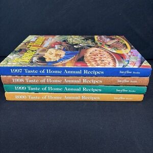 Lot of 4 TASTE OF HOME ANNUAL RECIPES Cookbooks - 1997, 1998, 1999, And 2000
